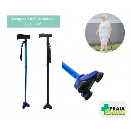 Bengala Tripé Alumínio Dobrável Evoluxion BM120